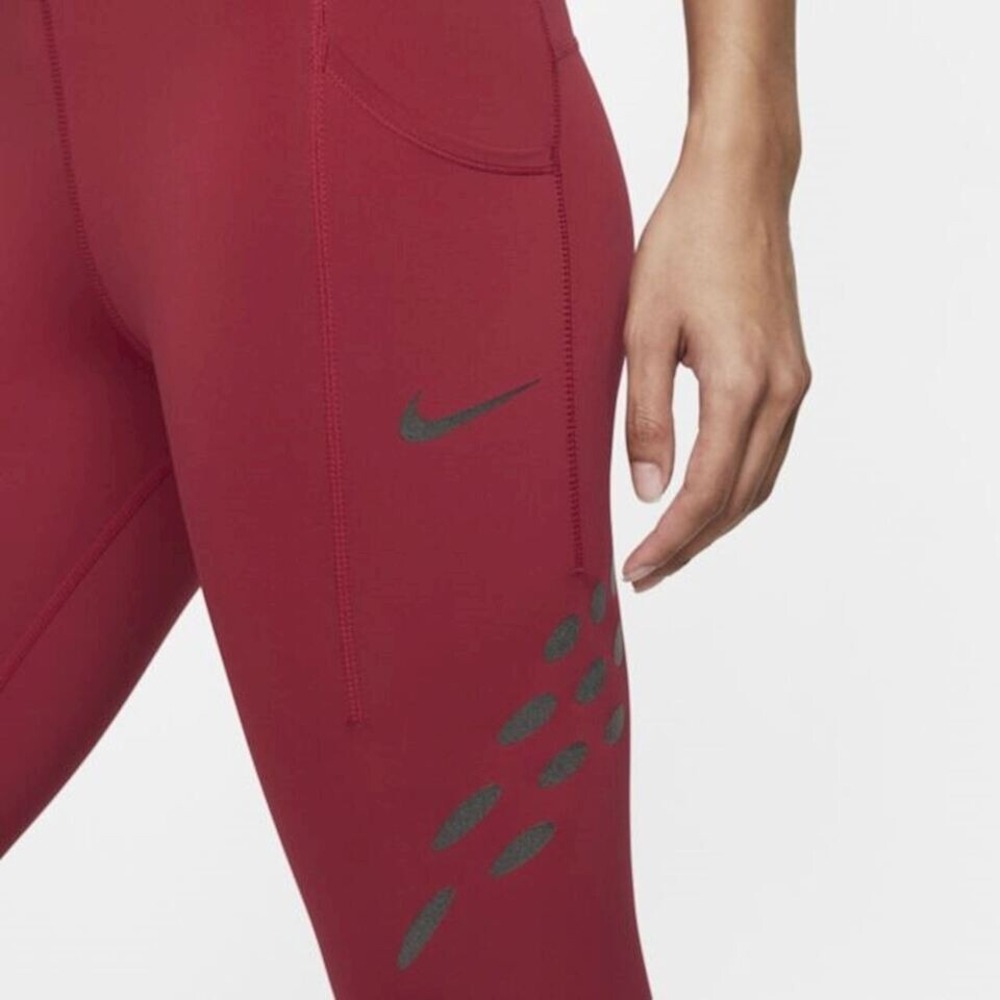Nike Epic Luxe Running Leggings Womens Small Red Run Division DM7749 690 - Picture 3 of 7